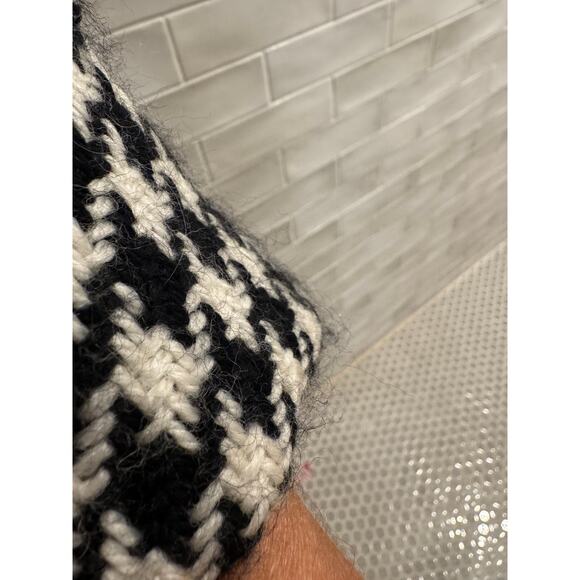 Rafaella Woman Houndstooth Wool Blend 16W Black White Jacket - Picture 6 of 7